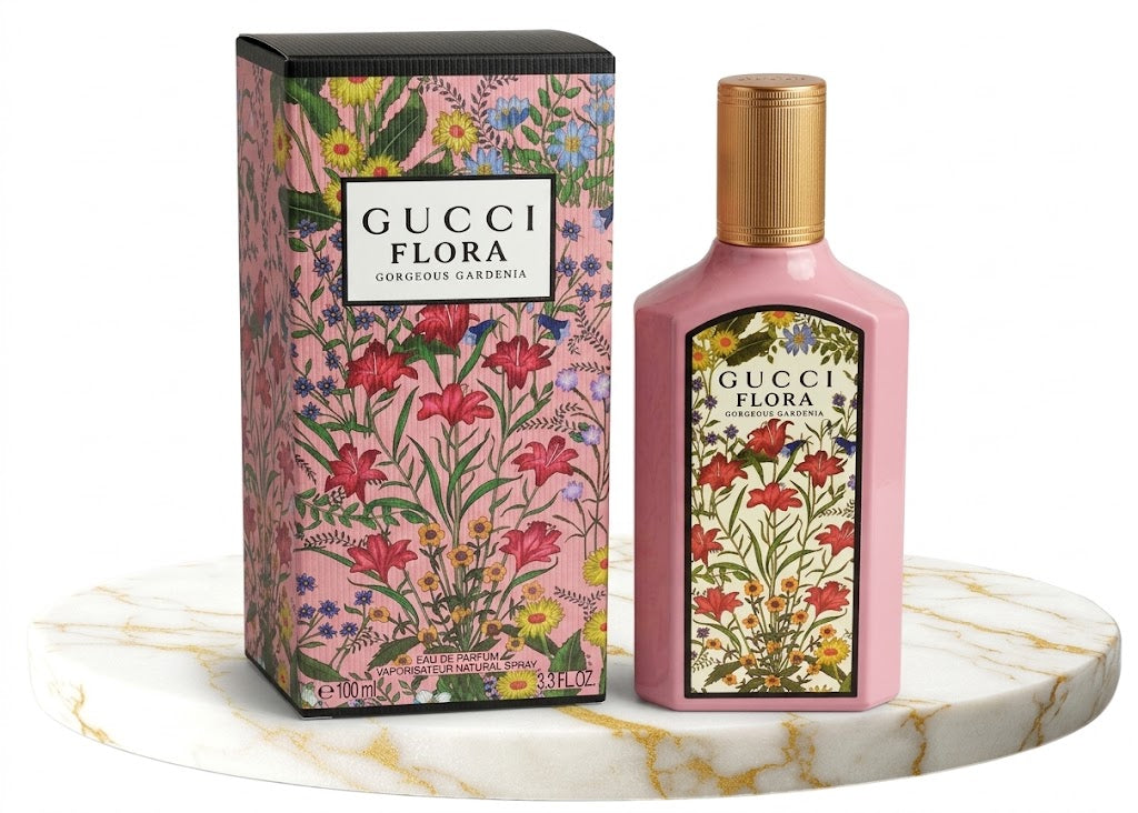 Gucci Flora Gorgeous Gardenia Eau de Parfum Spray 3.3 oz / 100ml for Women – Luxury Fragrance