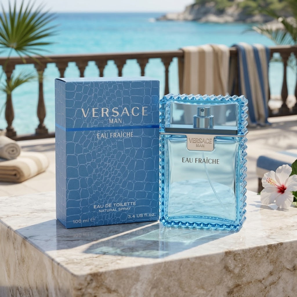 Versace Man Eau Fraîche Eau de Toilette 3.4 oz / 100ml for Men – Luxury Fragrance